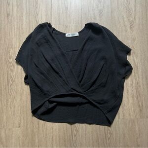 Impeccable Pig Black Top V Neck